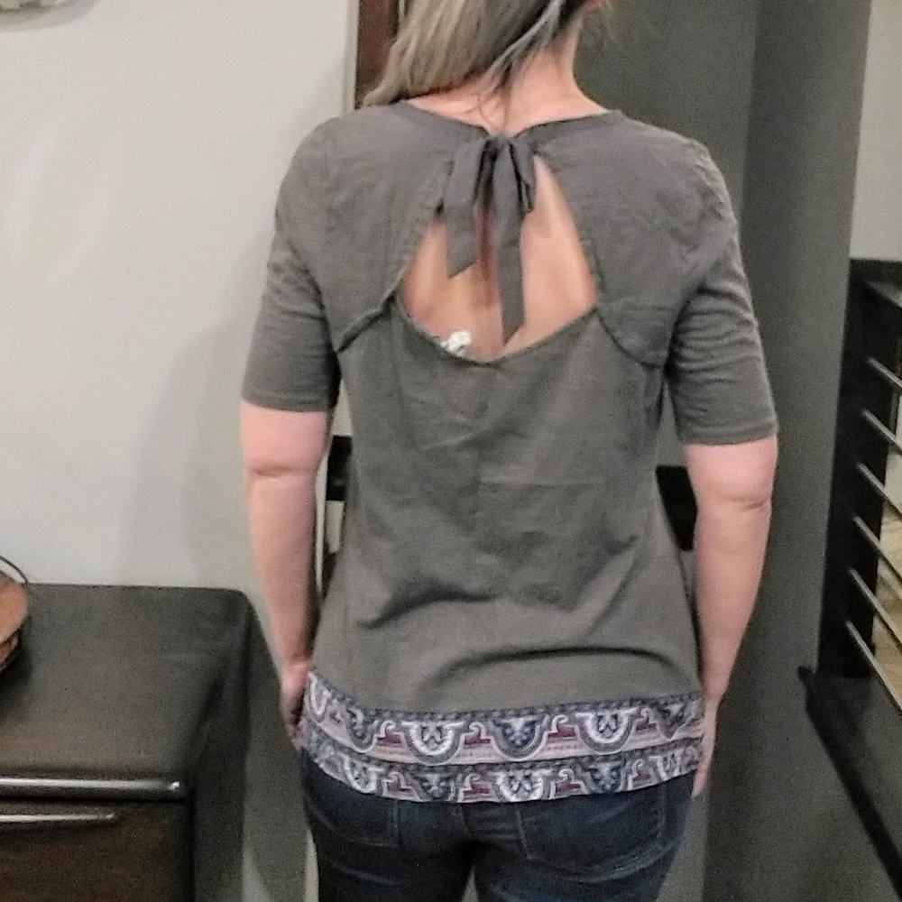 ANTHROPOLOGIE brilliant bow akemi + kin top M - Picture 8 of 11